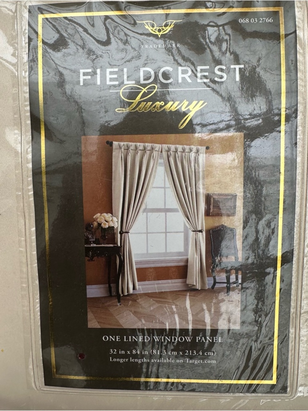 Fieldcrest Luxury Set of 2 Lined Window Panels- Cream